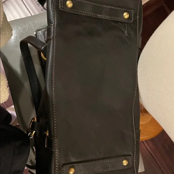 Dooney & Bourke Florentine Black Leather Shoulder Bag with Gold Accents - Picture 9 of 9